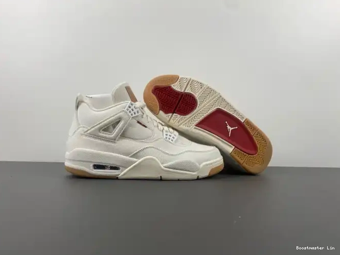 Bmlin Air 4 Jordan x AO2571-100 Levi's 'White' 0601